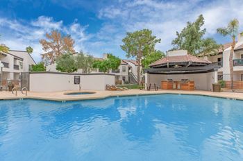 Shimmering swimming pool